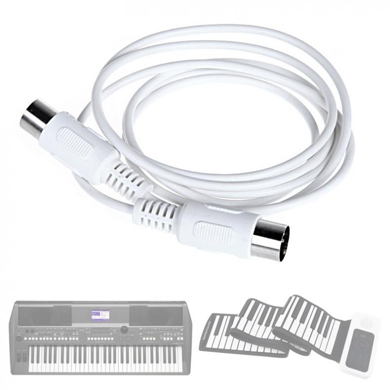 1.5M/4.9ft 3M/9.8ft Midi Verlengkabel 5 Pin Male Naar 5 Pin Mannelijke Elektrische Piano toetsenbord Instrument Pc Kabel