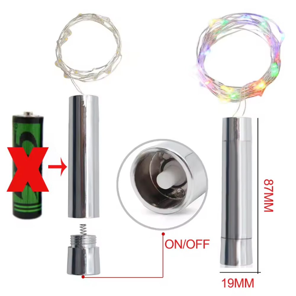 LED Lichterketten LED Weinflasche Lichter AAA Batteriebetriebene Kork bilden Glas Flaschenverschluss Lampe Weihnachtsgirlanden Bar Dekor