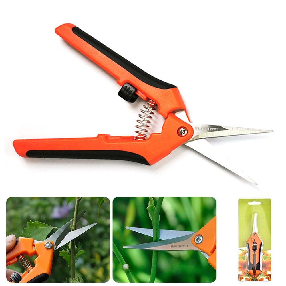 1 pcs Gardening Shearing Pruning Hand Pruner Functional Cutter with Straight Stainless Steel Grape Fruit Pruner Garden Tools 40P