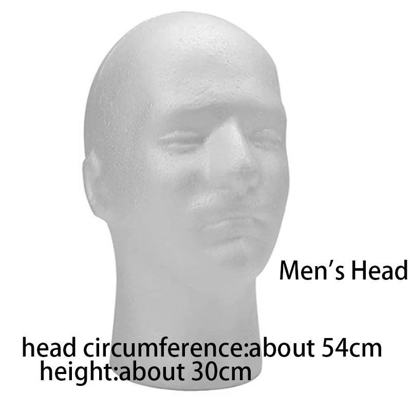 white Foam wig display prop Mannequin Wig Head Display Hat Cap Wig Holder Styrofoam Foam Head wig stand: Pink