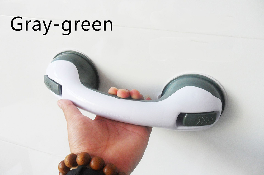 Bathroom Suction Cup Handle Grab Bar for elderly Safety Bath Shower Tub Bathroom Shower Grab Non-slip Handle Rail Grip: Green