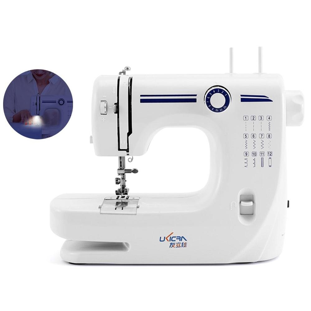 US/EU Plug Sewing Machine Mini Multi-function Dual-needle Sewing Machine With Foot Pedal Household Multi-Function Electric
