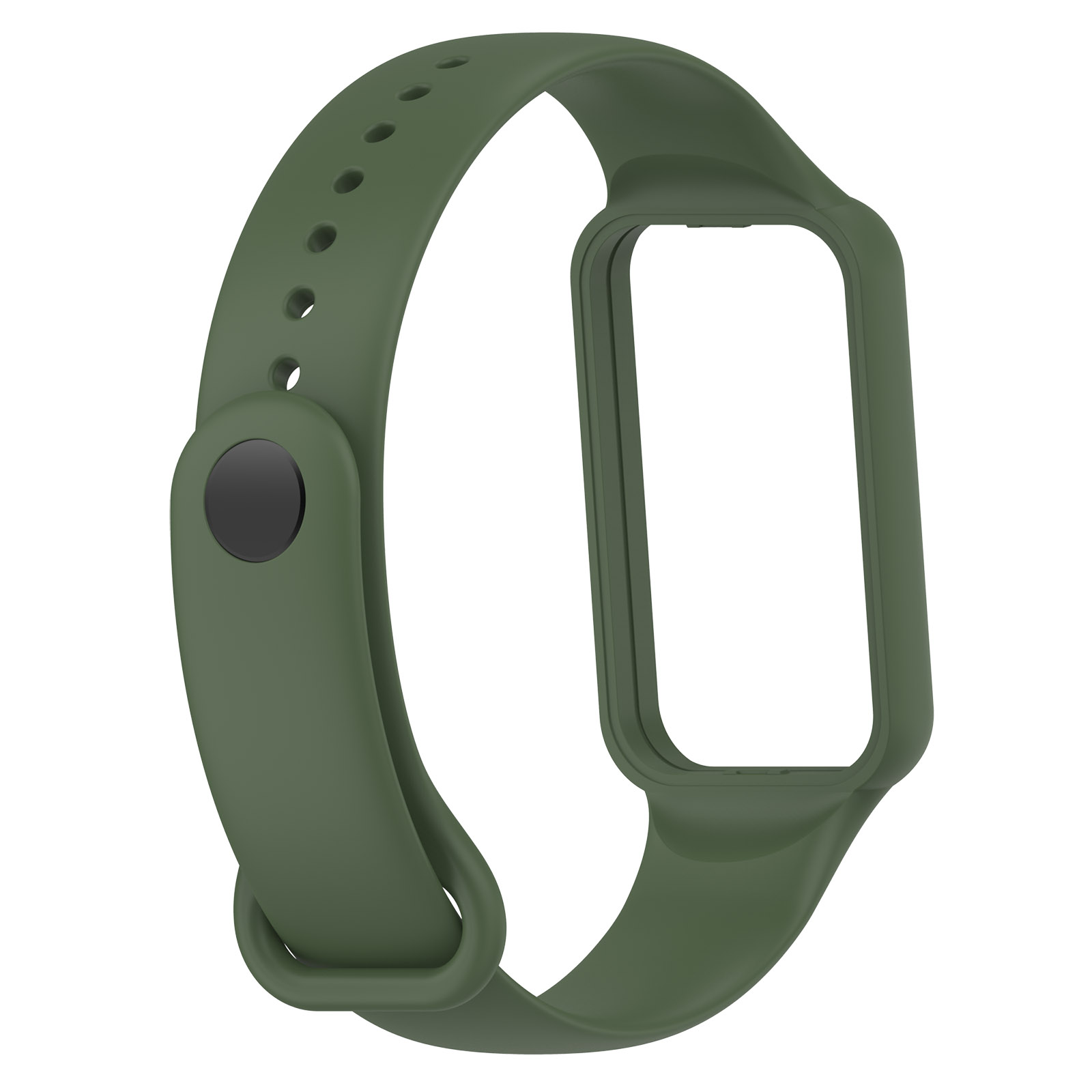 Correa para reloj Huami Amazfit Band 7, pulsera de silicona ajustable de un solo Color, repuesto de pulsera: Red black