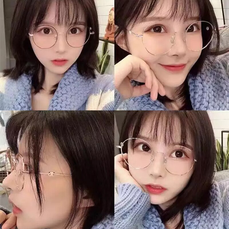 Cute 3D Panda Glasses Anti-Blue Light Anti-Radiation Glasses Round Shaped for Women HSJ88