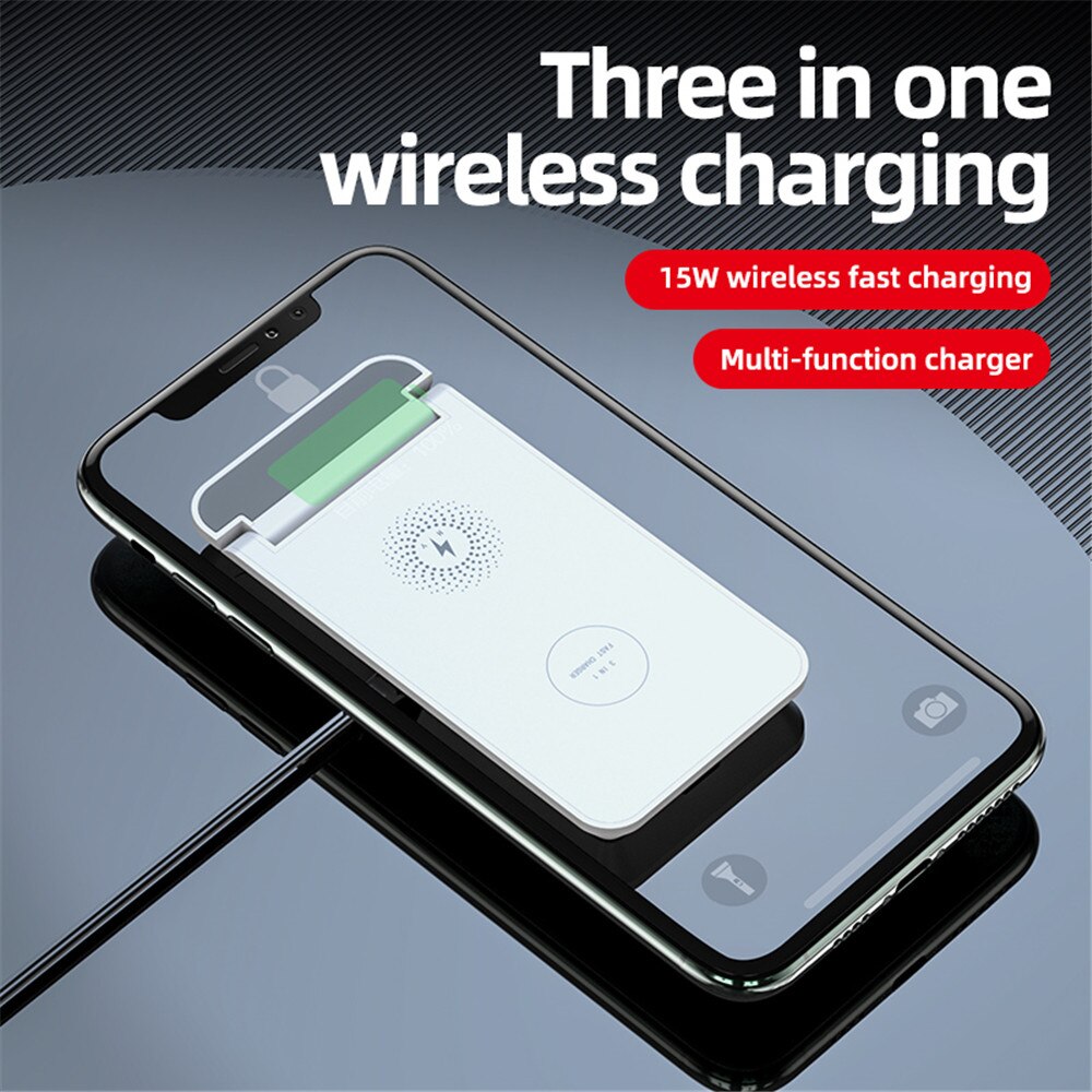 3-in-1 Wireless Charger 15W - for iPhone, Apple Watch, AirPods Pro - Type C