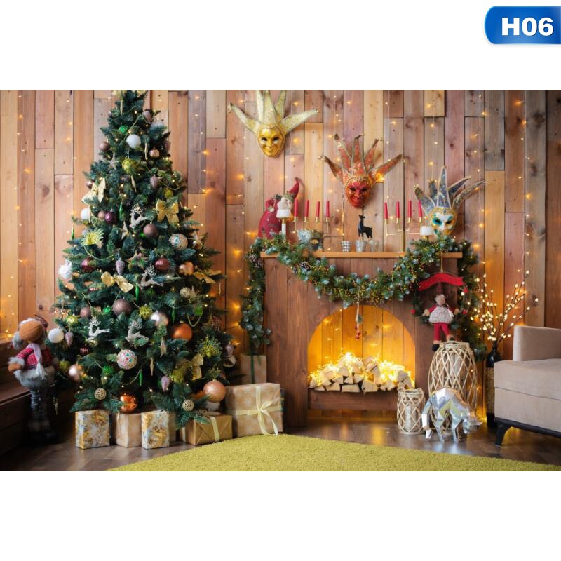 Fotografi baggrunde jul baggrund klud sner julemand hjem indretning fotostudio stof dekoration: H06