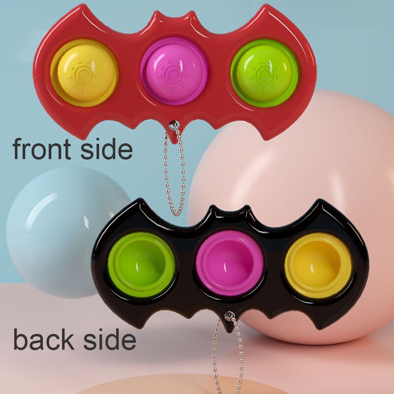 Adult Child Mini Push Bubble Sensory Toy Key Chain Autism Needs Squishy Stress Reliever Toys Funny Anti-stress Fidget Its: 1pcs-DD033M