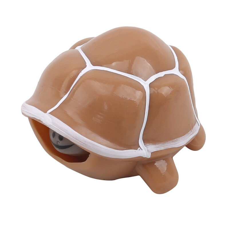 Cute Tortoise Telescopic Head Keychain Cartoon Turtle Key Ring Anti Stress Squeeze Toys Funny Vent Toy Random Color: Brown