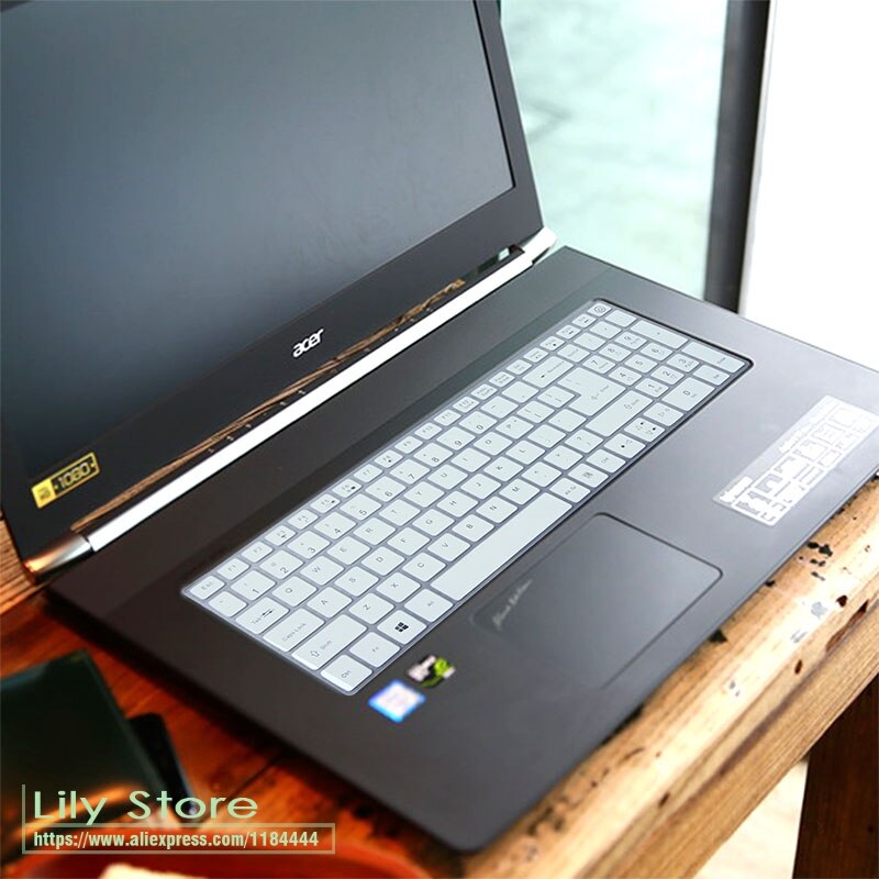 Silikonikuori ihon näppäimistösuoja acer aspire v nitro  v17 black edition  vn7-792g aspire  a315 a515 a715 v15 vn7-592g:lle: Valkoinen