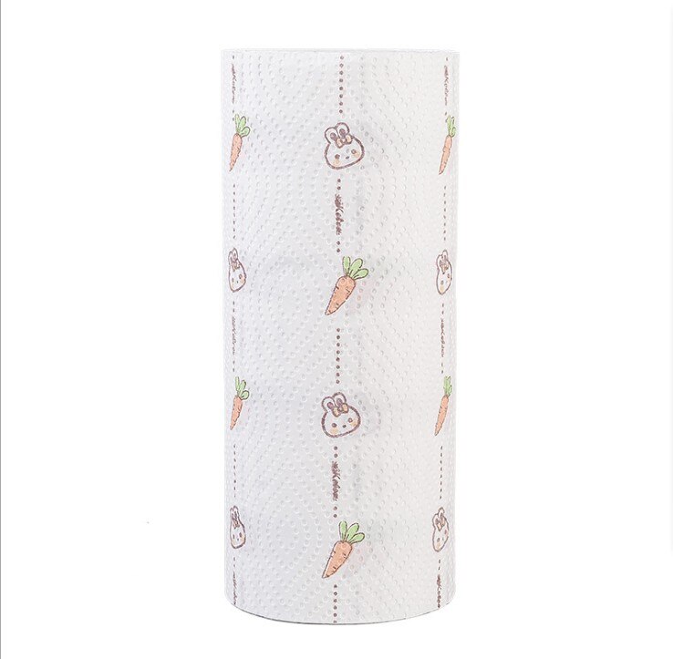 Chiffon de cuisine jetable, papier de cuisine unique, papier de chiffon paresseux de nettoyage, absorbe l'huile de l'eau essuyer petite serviette torchon: Bunny