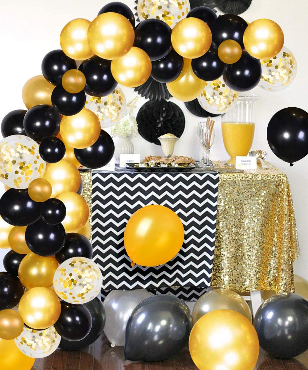 Great Gatsby Party Decorations Party Like Gatsby Balloons Black Gold Balloon Garland Arch Kit Roaring 20s Party Decorations