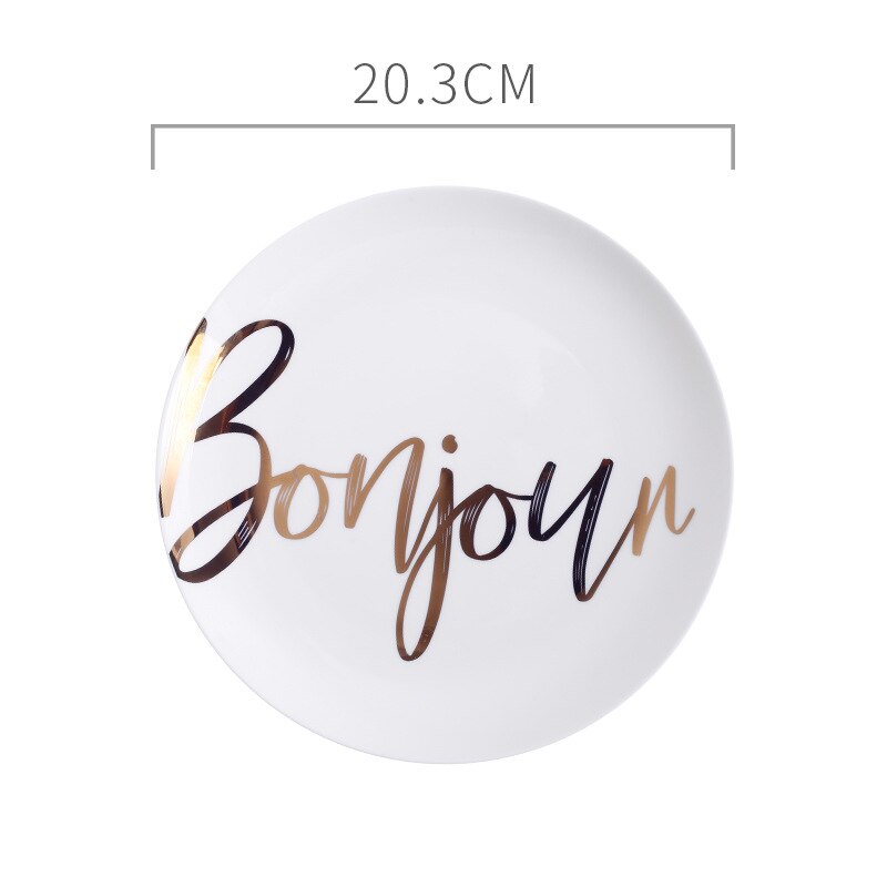 Płyta ceramiczna styl skandynawski kreatywne naczynia stek talerz śniadaniowy oryginalny projekt domowe okrągłe zastawa stołowa ins przybory kuchenne: d-8 cal