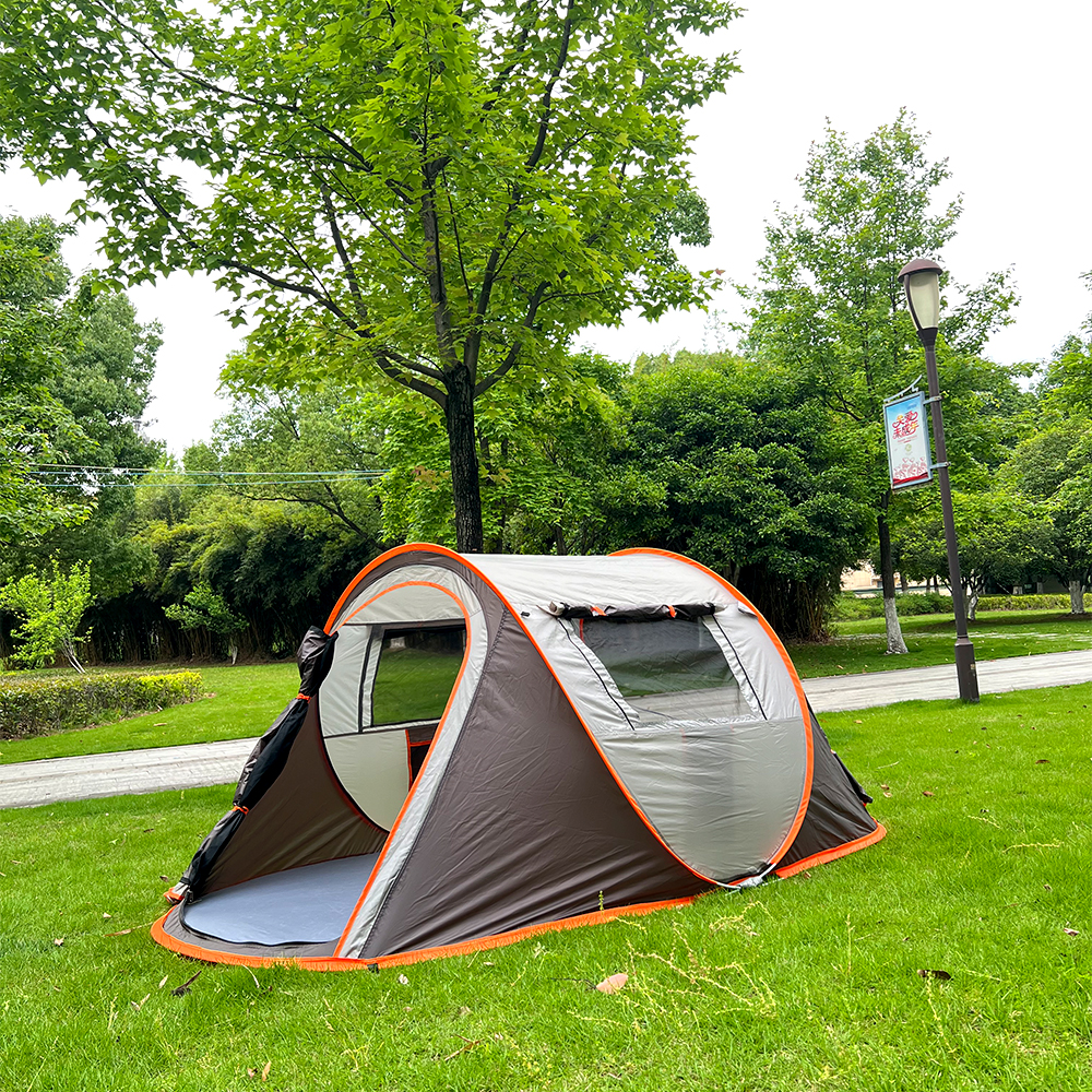 Pop-Up Telt til 3-4 Personer - Vandtæt Campingtelt til Udendørs Brug