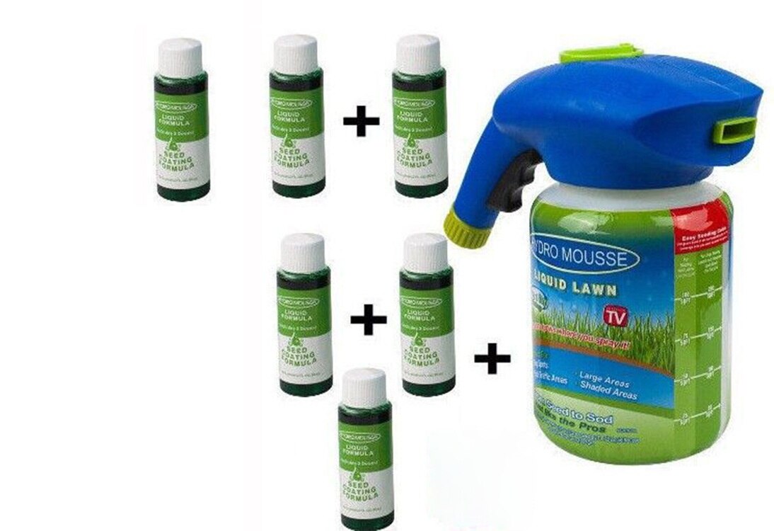 Neue Garten Samen Sprayer Kombination Flüssigkeit Rasen Samen Sprinkler System Gras Kunststoff Samen Sprayer Gießkanne Schnelle Einfach Spritzen: 6pcs X 1Sprayer