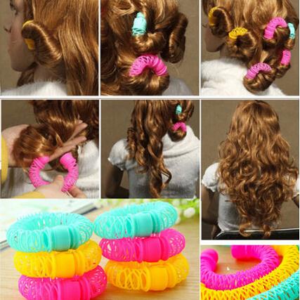 8 stuks/partij magische geluksdonuts krullend haar styling krultang haarrollers krullenroller make-up tools accessoires voor vrouwen dames