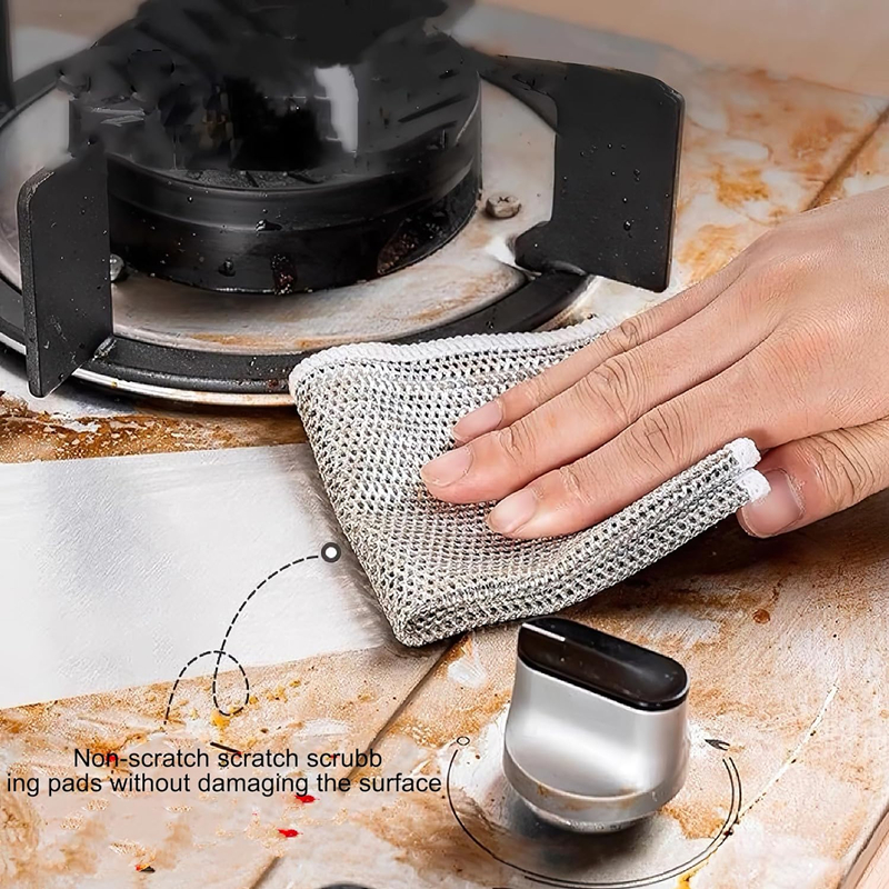 Paño de limpieza mágico grueso de doble cara, trapos de alambre de acero y Metal, paños de lavado para platos de cocina, herramientas de limpieza de toallas, 30-1 ud.