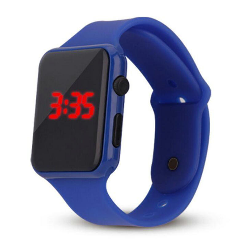 mannen vrouwen Horloge Digital Siliconen Sport Horloge voor Vrouw Man Jongen Meisje Kinderen Rood Licht