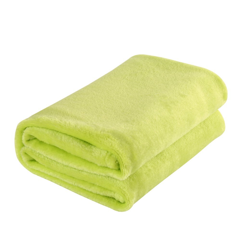 70x100cm super macio manter quente cobertor de flanela tamanho grande cor sólida casa sofá cama escritório cobertor do carro casa têxtil