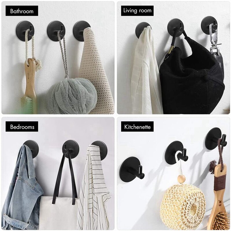 Mairhie Zelfklevende handdoekhaken, set van 2 stuks, goudkleurig, zwaar belastbaar, roestvrij staal, wandmontage kapstok voor handdoeken, badjas, hoed, sponzen, sleutels - keuken, slaapkamer