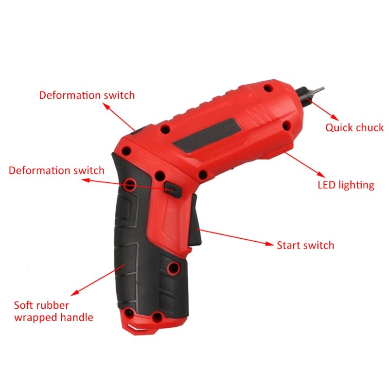 47 Pcs Mini 4V Electric Screwdriver Battery Operated Cordless Screw Driver Drill