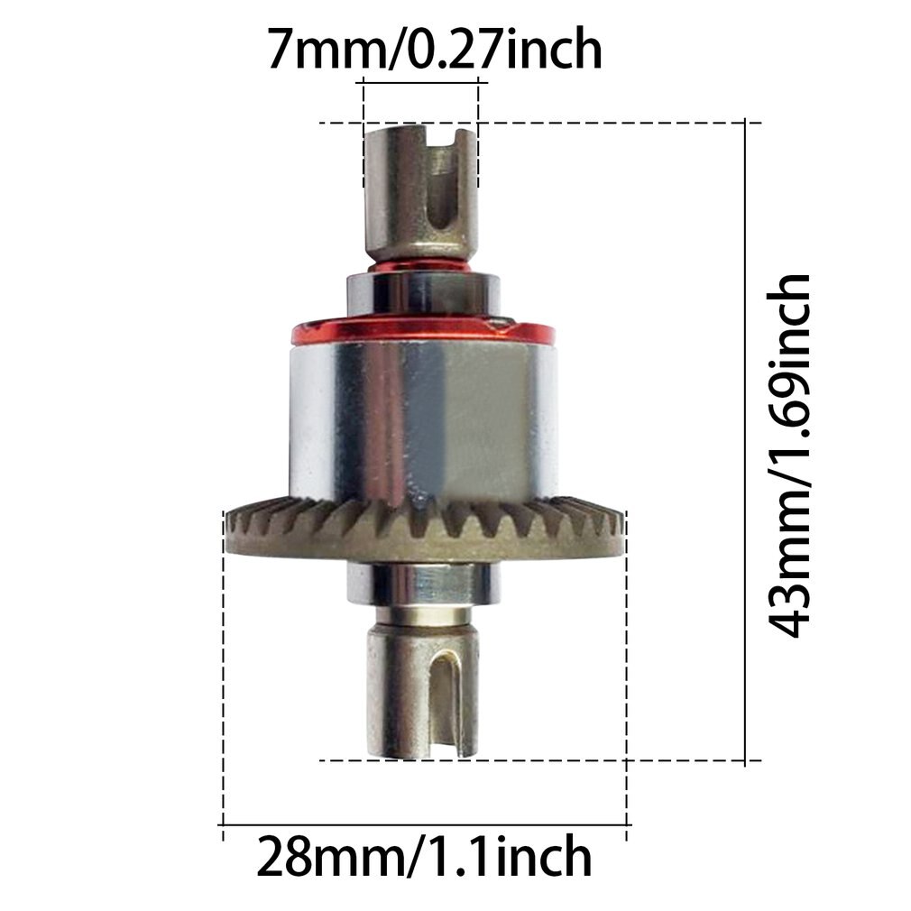 124018 124019 Rc Auto Onderdelen Upgrade Metalen Differentieel Reductiedrijfwerk Centrale Aandrijfas Motor Gear