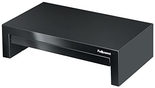 Fellowes Suites-height-adjustable computer monitor lift Holder features storage tray