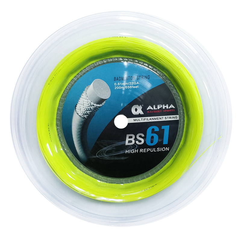 1 Reel Alpha BS61 Badminton String 0.61mm 200m Match Strings Suit For Strength Player Badminton Racket String