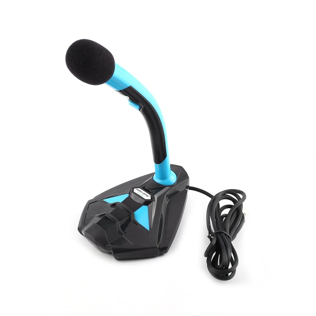 360-degree Rotating Neck Tabletop Desktop USB Gaming Computer Multimedia Microphone With Stand for Desktop Laptop PC Mic