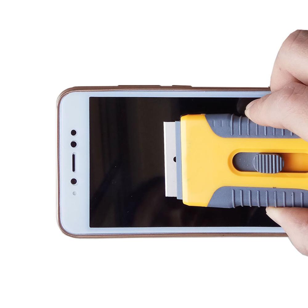 1.5 "Scheermes Schraper Blade Glas Verf Oven Lijm Resterende Spatel Auto Wikkelen Lijm Schoon Enkele Edge Blade Carbon E16 + 20 M