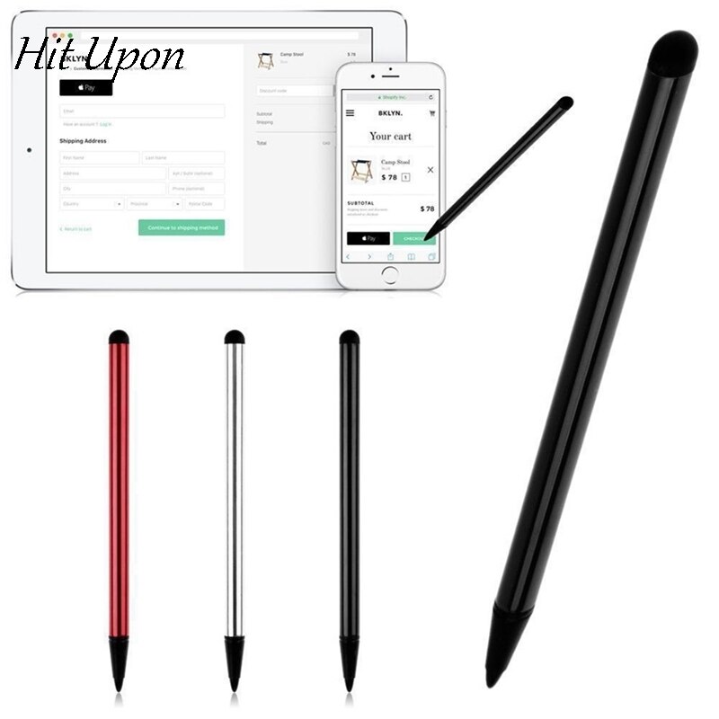 Aluminum Rod Simple Dual-Use Universal Touch Pen For iPad Android Tablet PC Drawing Stylus Capacitive Touch Screen Pen
