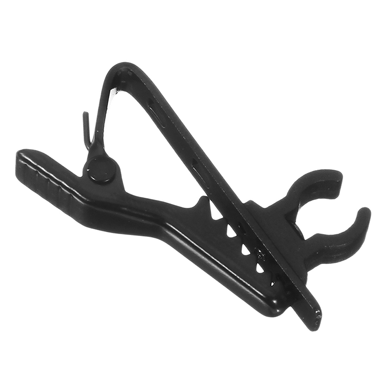 LEORY Microphone Lapel Tie Clip Universal Mini Lapel Lavalier Microphone Mic Clip For Clip Mic Replacement Cable Clip: Small Mouth