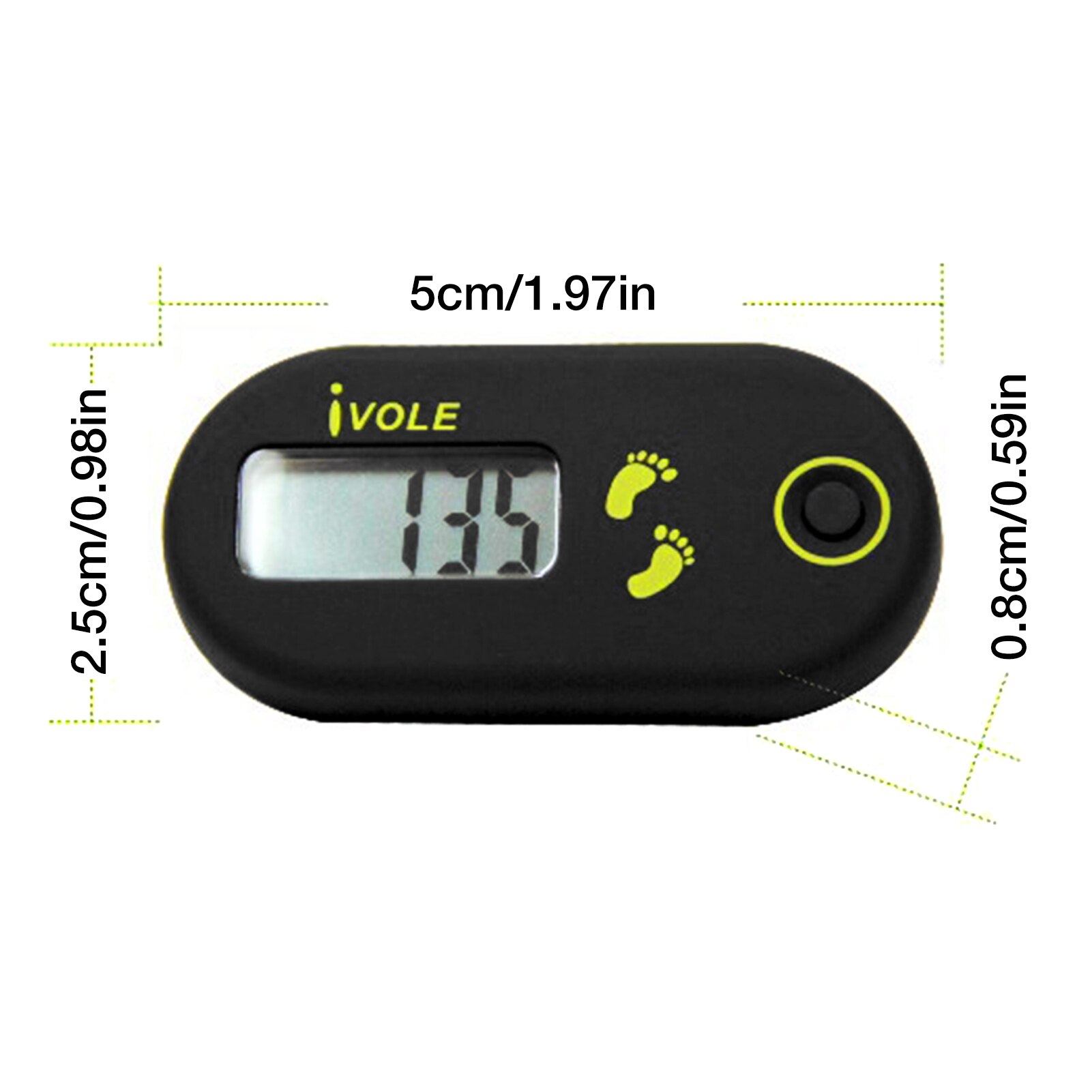 Mini Stappenteller Met Clip Draagbare Wandelen Stappenteller Liquid Crystal Display Calorie Teller Voor Fitness Outdoor Sport Apparatuur