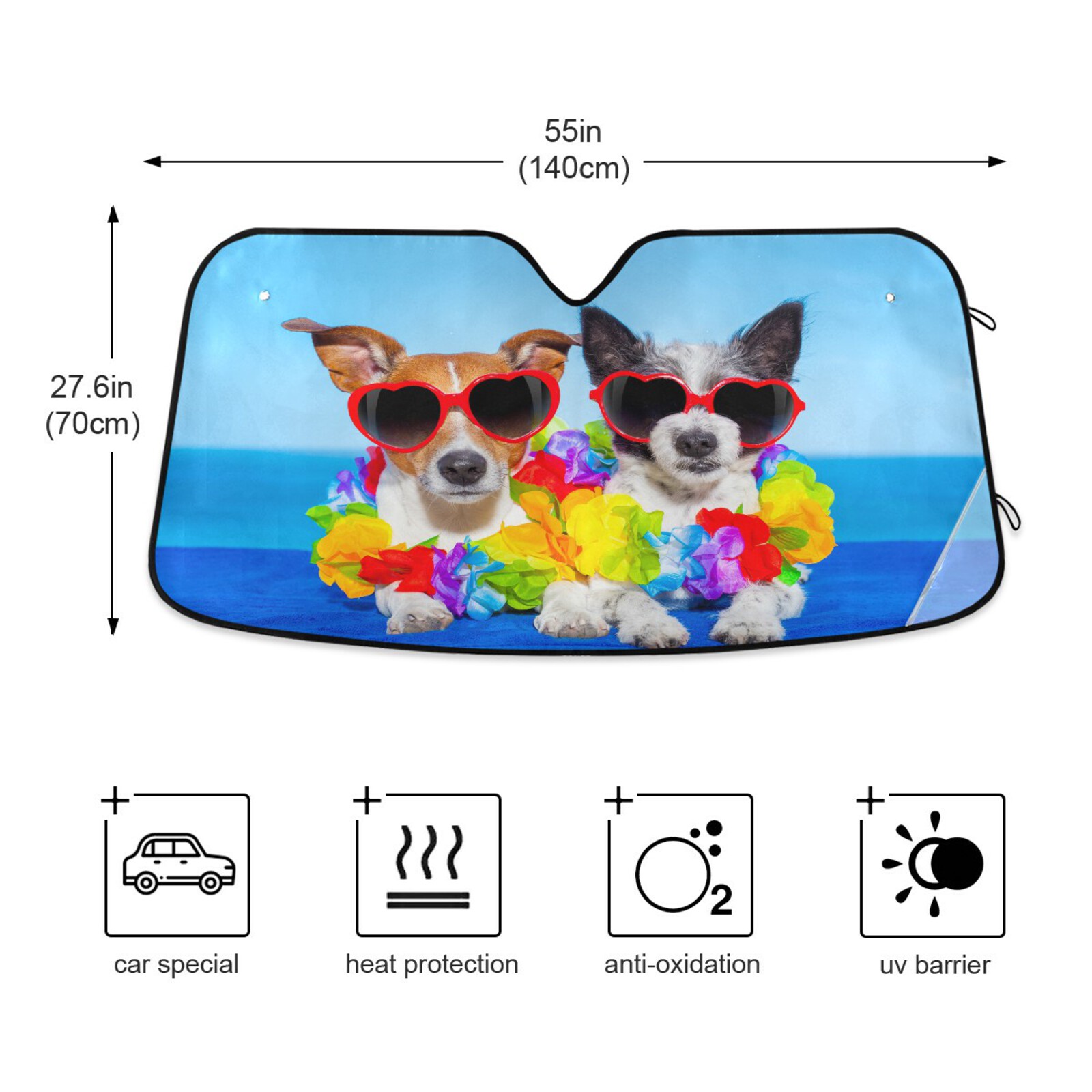 Auto Zonnescherm Herdershond Autoruit Schaduw Voorruit Cover Animal Driver Auto Zonnescherm Anti-Zonlicht Automotive Cover huisdier
