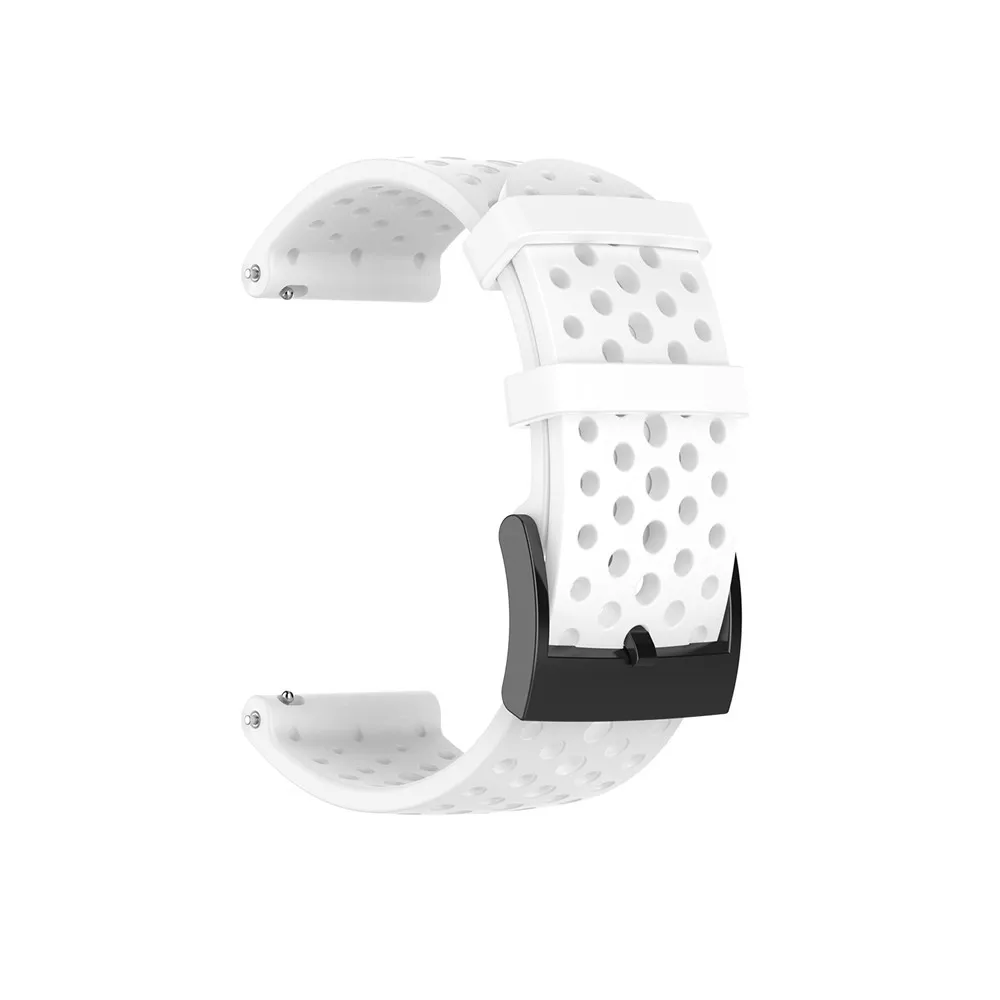 Silikon-Armband für Suunto Spartan Sport Wrist HR für Suunto 9/9 Baro/Suunto7/D5 Uhr 24 mm Ersatzarmband: Kohle schwarz