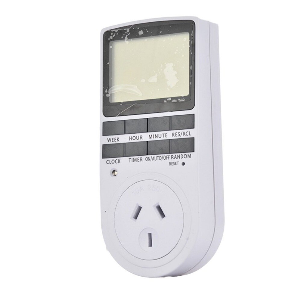 KWE-TM02 Electronic Digital Timer Switch Plug Kitchen Timer Outlet 230V 50HZ 7 Day 12/24 Hour Programmable Timing Socket