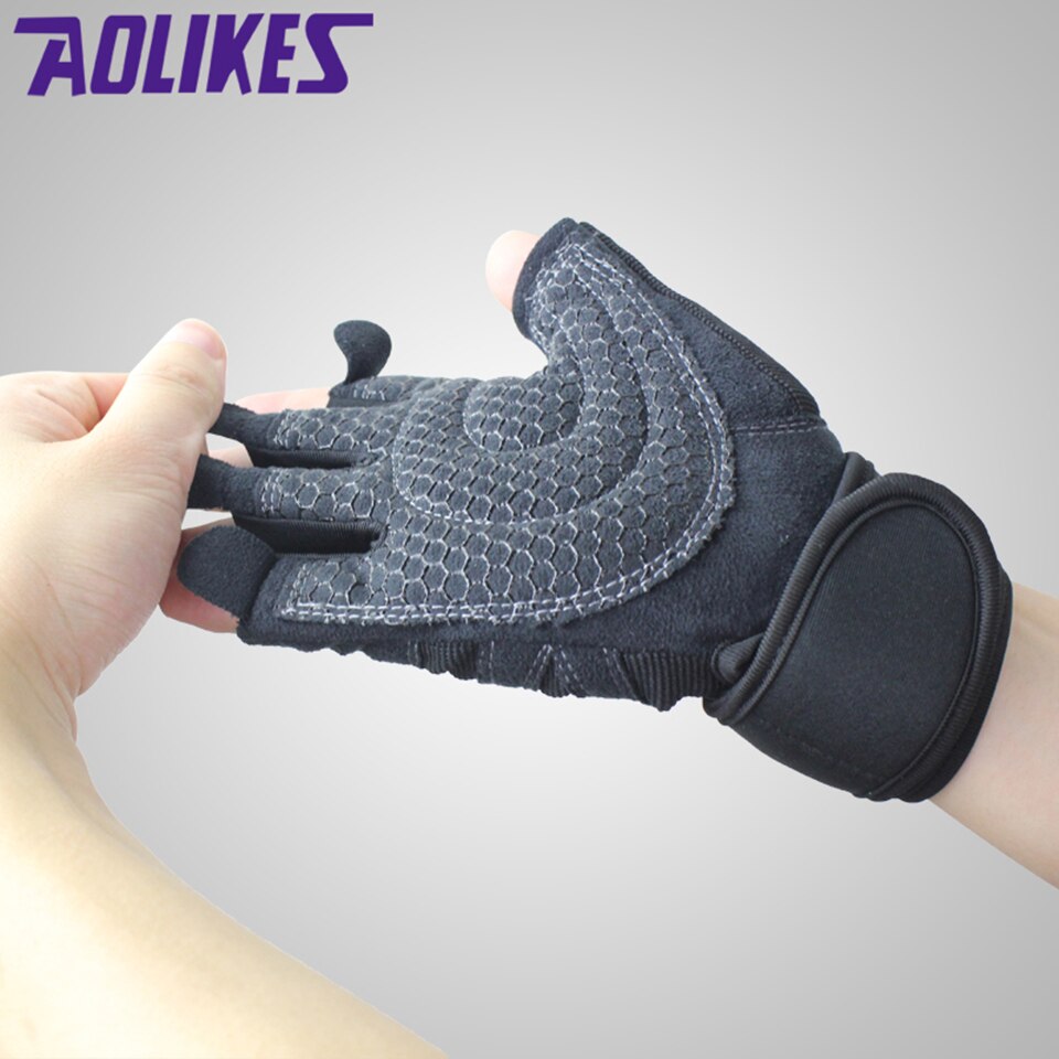 AOLIKES-guantes de entrenamiento deportivo para hombre y mujer, multifunción, resistencia a la absorción del sudor, levantamiento de pesas