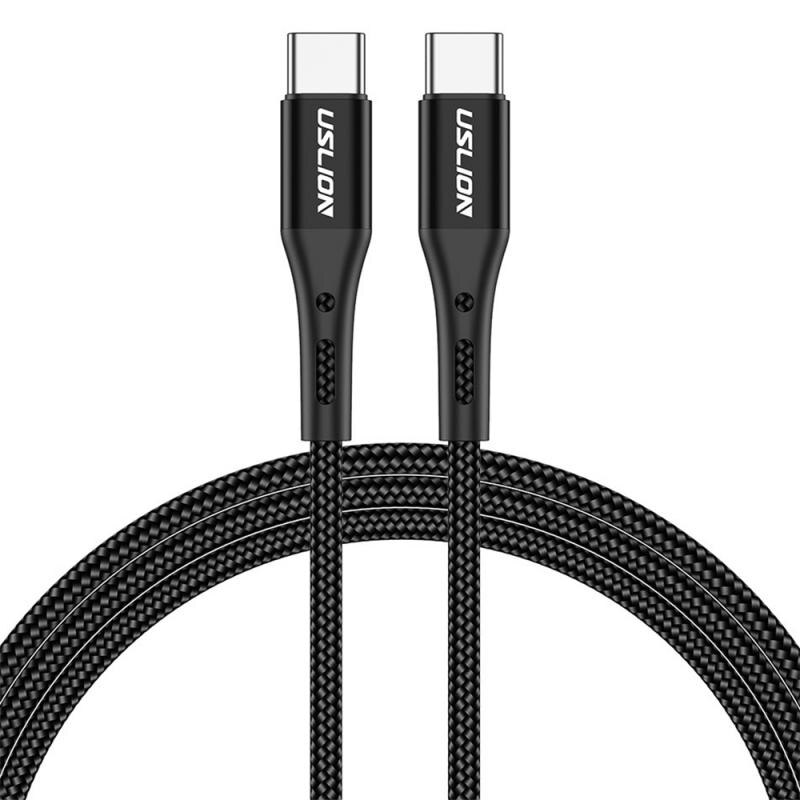 Nowy 1 sztuk USB type-c szybkie ładowanie kabel ładowania danych przewód podwójny typ C głowy linii danych dla HUAWEI P30 Xiaomi Samsung akcesoria: black / 0.5m