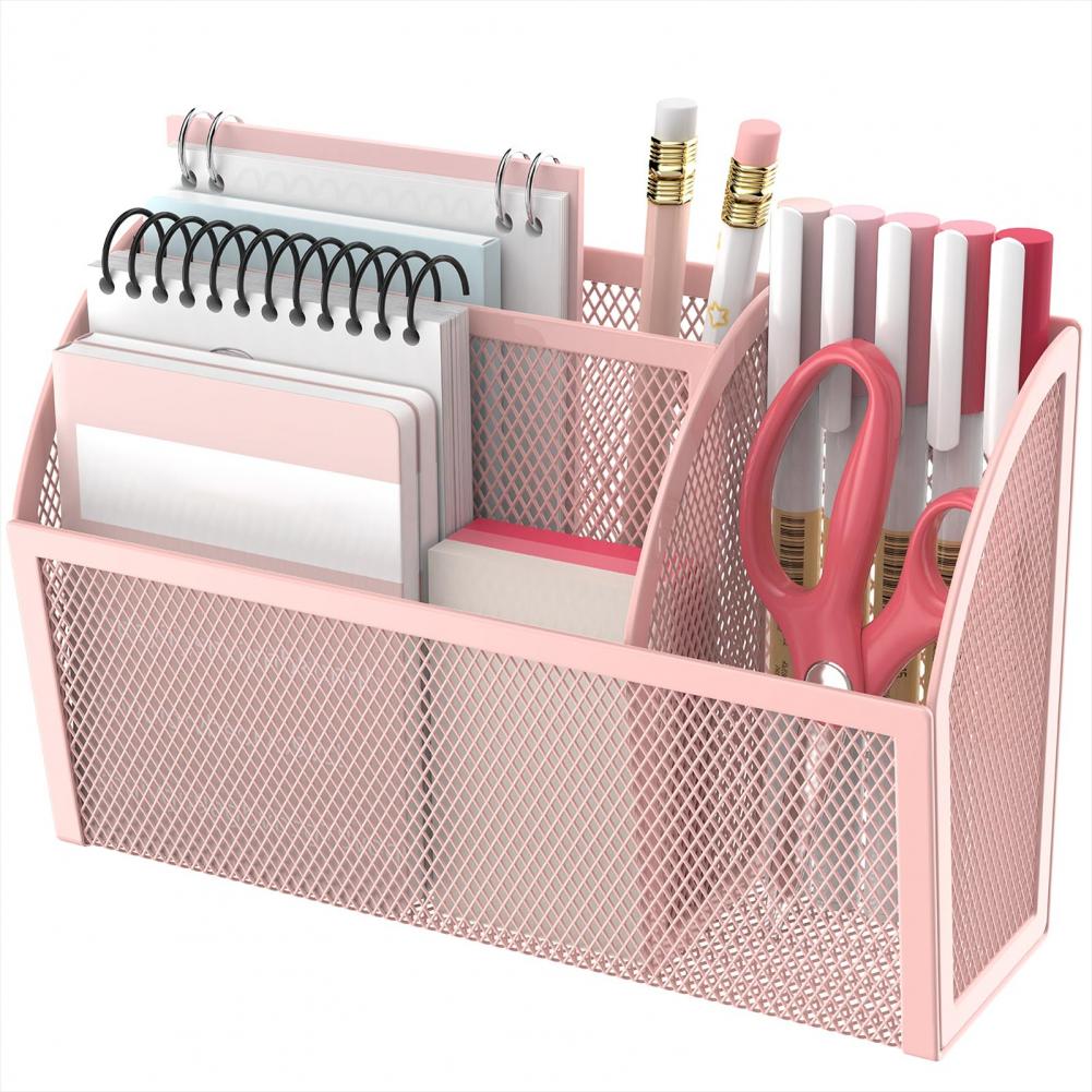 Magnetischer Metallstift Halfter 3 Fächer Kühlschrank Whiteboard Schul bürobedarf Schreibwaren Lagerung Organizer Gestell für Whiteboard: Rosa