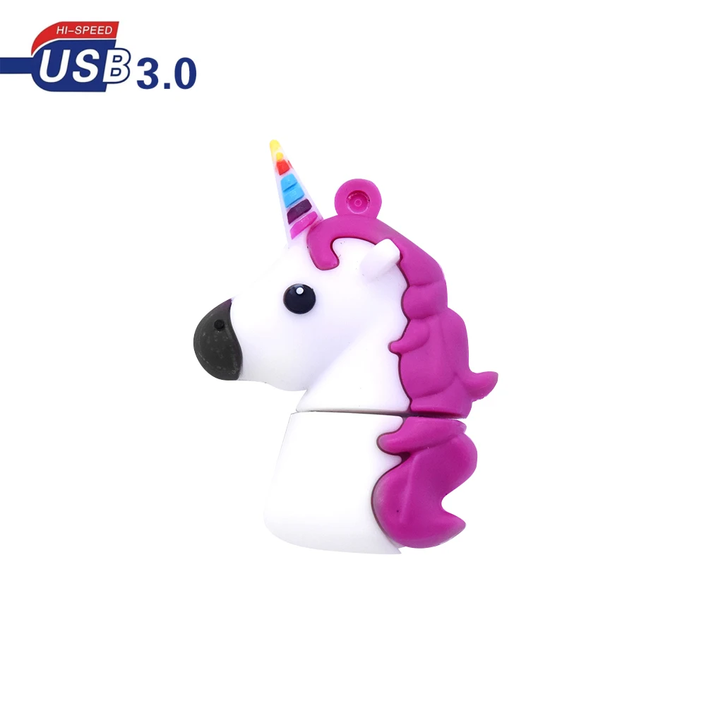 Mini clé USB 3.0, support à mémoire de 4GB 8GB 16GB 32GB 64GB, joli dessin animé licorne, cheval coloré: style 4 / 8 GO