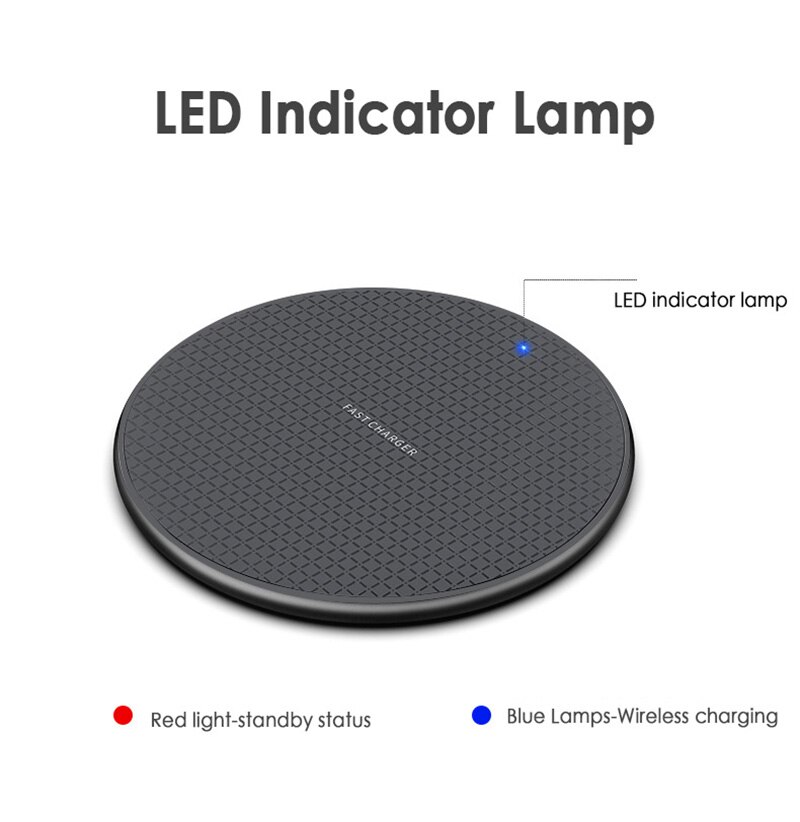 Wireless Charger For iPhone 12 11 Pro Xs Max X Xr 8 Induction Fast Wireless Charging Pad For Samsung Xiaomi HUAWEI