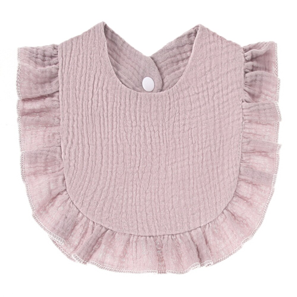 Baby Bibs Pleated Floral Gauze Muslin Baby Kids Bandana Feeding Burp Cloth Soft Newborn Infant Saliva Towel Girl Accessories: 7