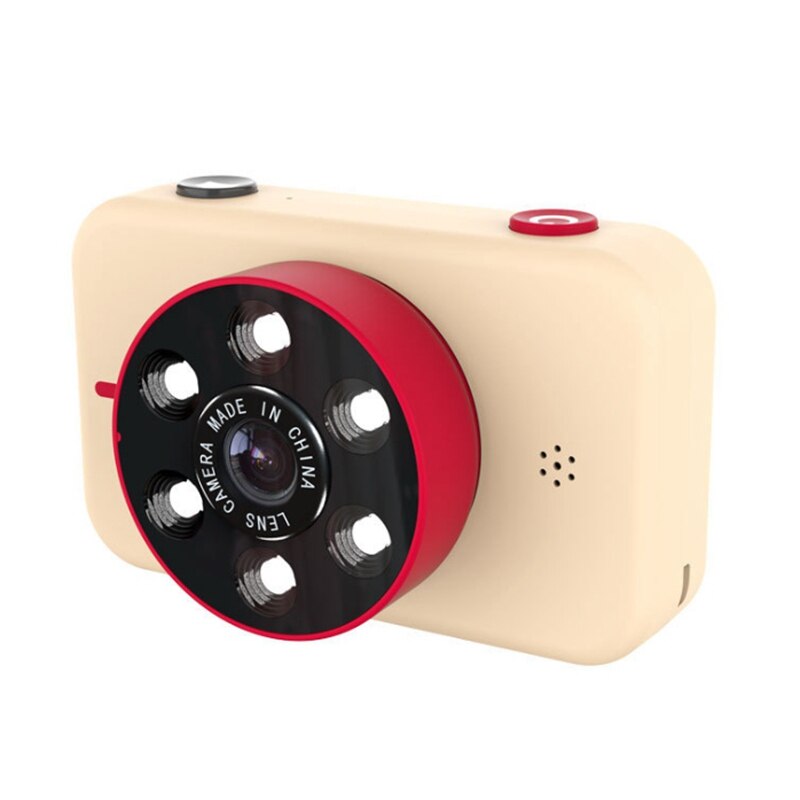 Kids Camera 4K Hd Mini Kinderen Camera 1.3 Miljoen Pixel Smart Focus Kinderen Digitale Camera: Beige