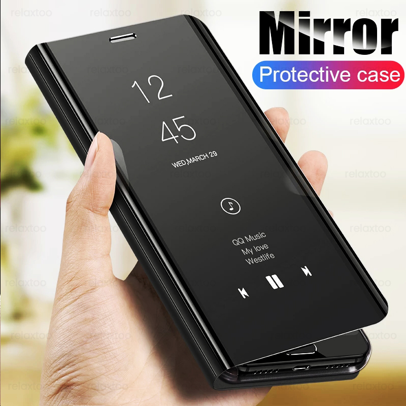 sumsung a03 s case smart mirror leather flip for samsung galaxy a03s a 03s 03 s sm-a035f/ds 6.5" magnetic book stand coque funda
