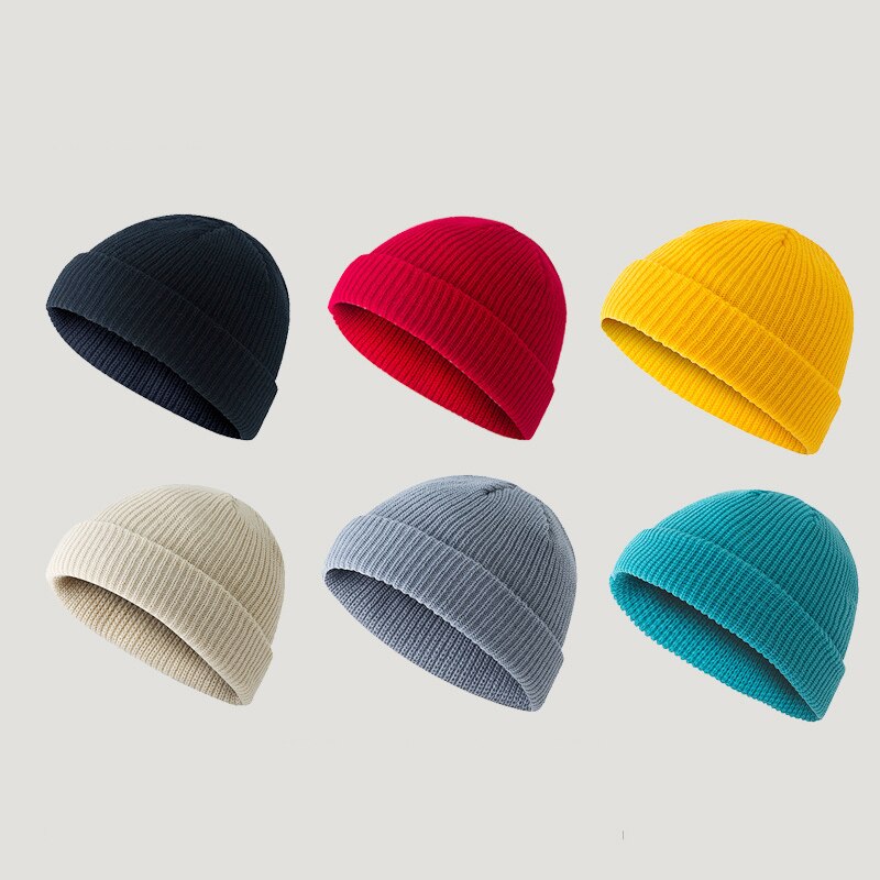 Knitted Hat for Women and Men Wool Retro Atmosphere Autumn and Winter Men's and Women's Cap Dome Warm Short Hat