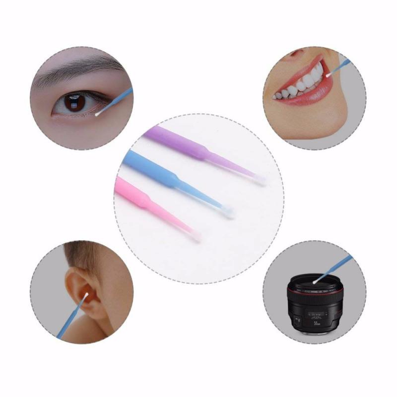 Lote de 100 unidades de brocha para pestañas desechables, hisopos de limpieza para quitar las pestañas, brochas para maquillaje de pestañas desechables