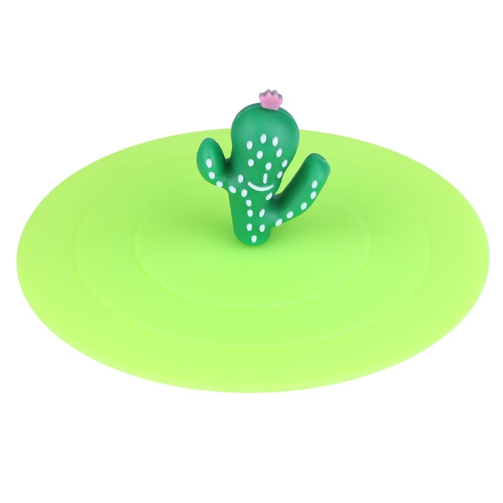 Sellador de silicona a prueba de fugas y a prueba de polvo cobertor de soporte para vaso de agua se puede reutilizar Cactus de dibujos animados Panda tapa para taza de té se puede lavar: 02