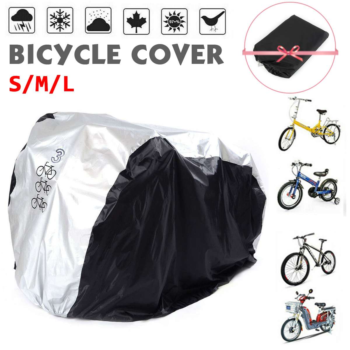 Fiets Motorfiets Cover M L S Outdoor Uv Waterdichte Fiets Voor Motorfiets Dekzeil Motorfiets Deken Motor Cyclus Cover
