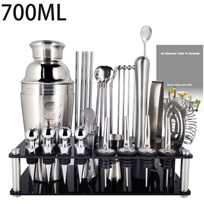 28 pieces Premium Shaker Barware Set Stainless Bar Boston Cocktail Shaker Set Bartender Kit Includes Shaker Spoon