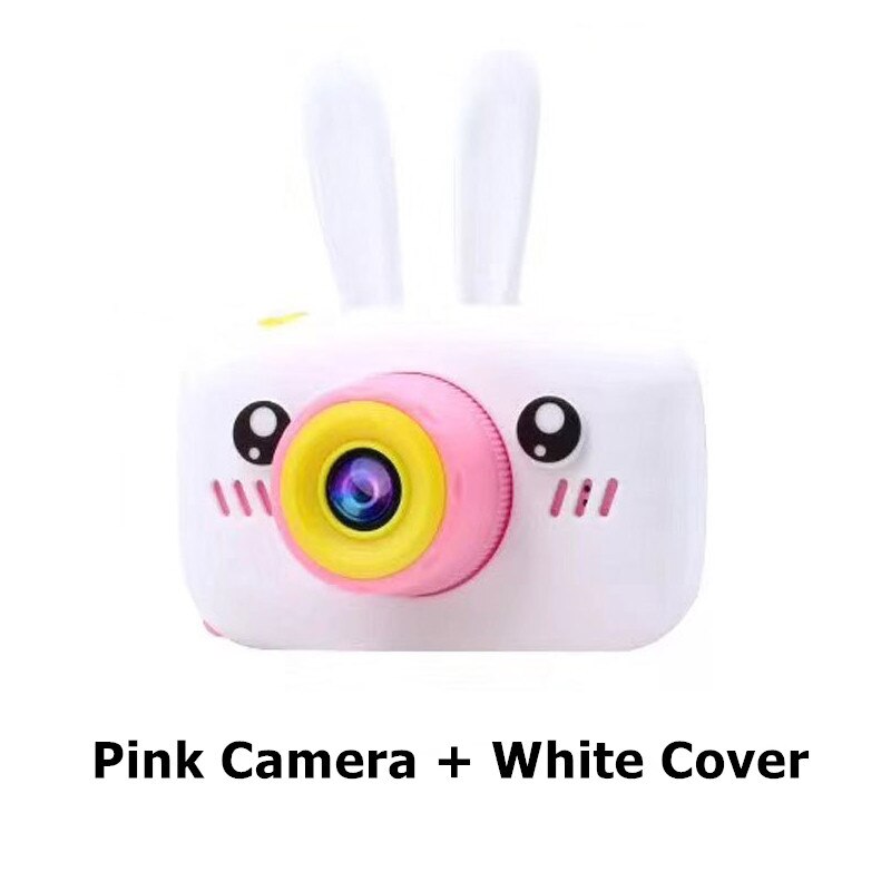 Kids Digital Camera - 1080P HD Video - Cartoon Toy Camera for Girls Boys - 2" Screen, 4-32GB Storage: White / With 32G SD Card