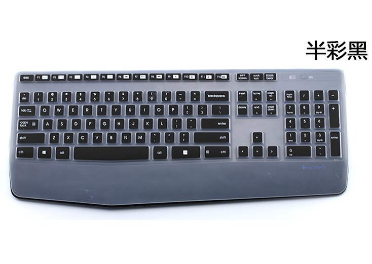 funda protectora de silicona transparente para teclado para Logitech MK345 K345: Transparent black